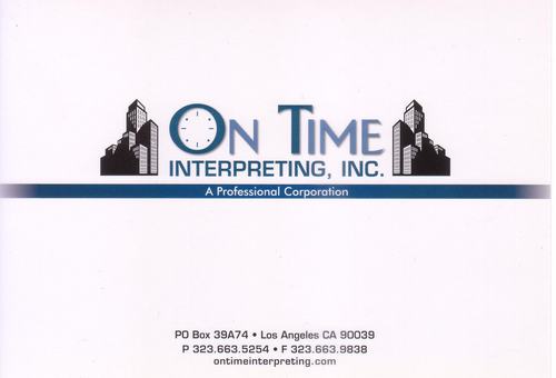 Professional Interpreting Service. Specializing in #Medical #Legal #WorkComp Est 1989. 8-5 PT ~ info@ontimeinterpreting.com 323-663-5254. Medical Record Review.