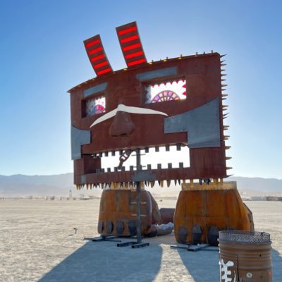 Burning Man, 2023 || Lead Artist, Zulu Heru || Afrocentric Metal Mask || next at Love Burn, Miami