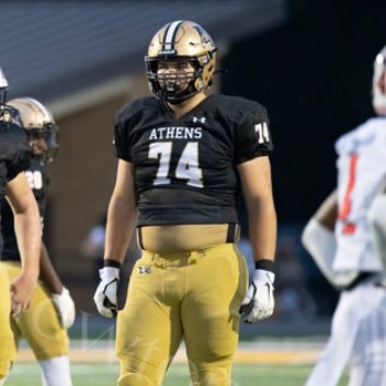 Athens HS, class of 25, 2 sport athlete 🏈🤼‍♂️, LT,RT, 6’6 290