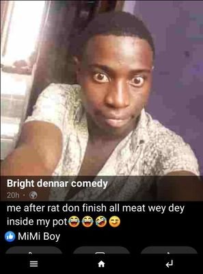 Am, bright a content creator feel free to follow me up on Facebook bright dennar comedy.