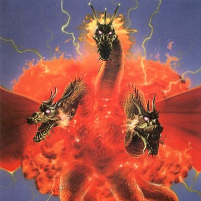 Writing a book about GHIDORAH, THE THREE-HEADED MONSTER | other writing elsewhere | profile pic by Yuji Kaida