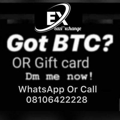 Vendor Xchange, buying and selling digital assets 💢 BTC, USDT, ETH 💢 GIFT CARDS send a DM or WhatsApp