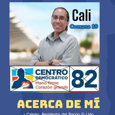 Caleño de Nacimiento y  de ❤️
Tecnólogo en Admón de Empresas. Tec. en T.I
Comerciante de Tecnología Móvil Celular.📱
Candidato JAL Comuna 19 Cali 🇨🇴Trader