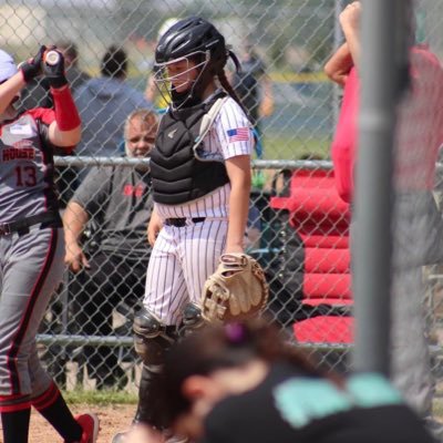 EllaStimac2029's profile picture. 2029 | #4 | Powerhouse Black 28/29 SC | Catcher | 3B | GPA 4.0 | ellastimac2011@gmail.com