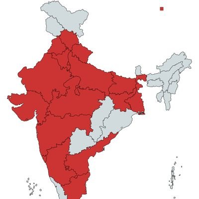 Red in my DP shows the states I have visited and stayed at least for a Month