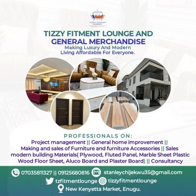 Furniture/Interior terminus. Our barter is Quality, Modest prices and fast delivery. The dream is to make luxury and modern living affordable for everyone.