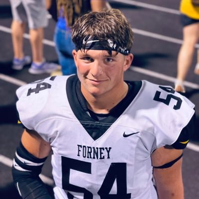 Football athlete  Forney high school . Offensive guard/center. class of 2025 gpa 3.9 ht=5’10 wt=230