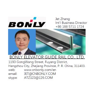 Jet AT Zhang, from Hangzhou China,  professional at international business, elevator rails and parts, from China to international market.
