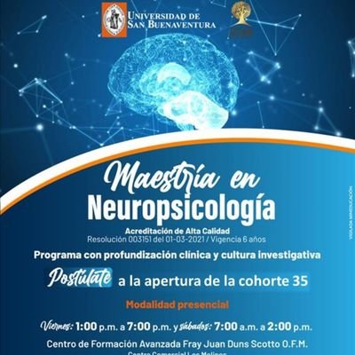 UsbMaestria's profile picture. Formación magister para analizar los fenómenos en contexto,a partir de la relación cerebro, procesos mentales y conducta.

INSCRIPCIONES ABIERTAS