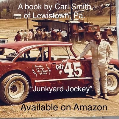 Publisher of the dirt track modified biography, “Junkyard Jockey” now available on Amazon!