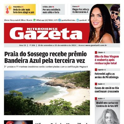 A GAZETA NITEROIENSE possui tiragem impressa com distribuição gratuita em vários pontos da cidade. As principais notícias do dia nas redes sociais e no site.