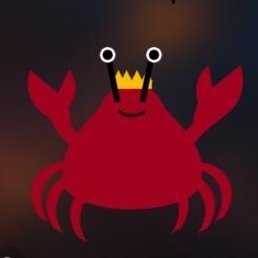 Chaotic crab, silly lil guy, smol streamer.