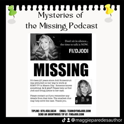 Welcome to Mysteries of the Missing, a podcast and blog about missing person's cases.