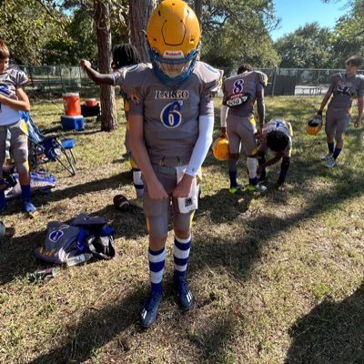 quarterback, kicker, 3.96 gpa, class of 2028, 5’11 150lbs, Largo packers 14u 💛💙💛💙 @largofootball @Coach_Zim @QBUniverseQBU @TheQBEngineer