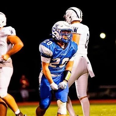 Grad of 2026/3 Sport/ 5’8, 185/Cocalico High School/RB,LB/ Honorable mention linebacker LL league/717-874-1554/3.8 GPA
