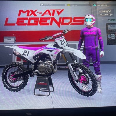 23 year old dirt bike enthusiast that loves ripping in dirt bike games. Mainly play Mx vs. Atv Legends. Just having a good time and shaving seconds off of laps!