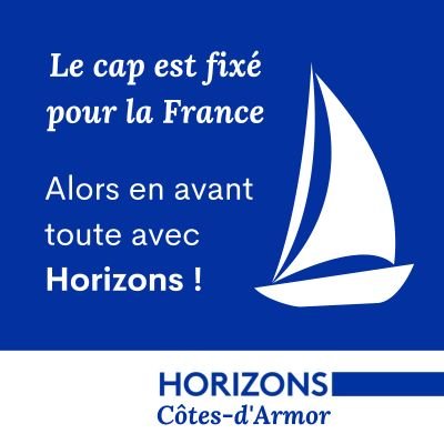 Compte officiel des comités @HorizonsLeParti Côtes-d’Armor.  Déléguée départementale : @KarineGuguen Rejoignez-nous ! #Horizons