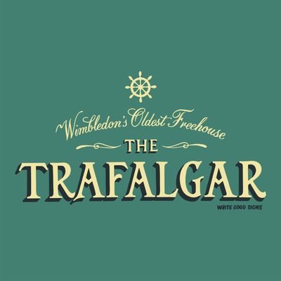 The Trafalgar |
Wimbledon's Oldest Freehouse |
Real Ales, Ciders & Craft Beers |
Mon-Thurs 4-11pm 
Fri-Sun 12-11pm |
Re-Opened 2023
CAMRA SW London PotY 2024