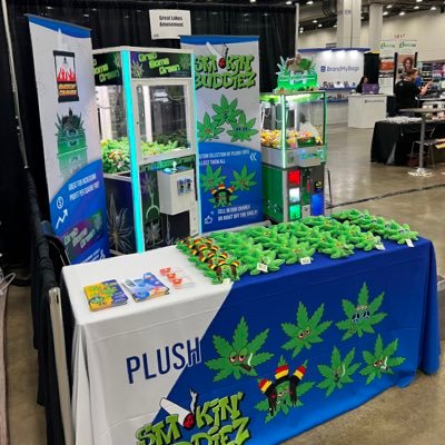 We build crane machines and plush toys for dispensaries, lounges, and even for your booth! Check us out: https://t.co/jC1Y4HFsij