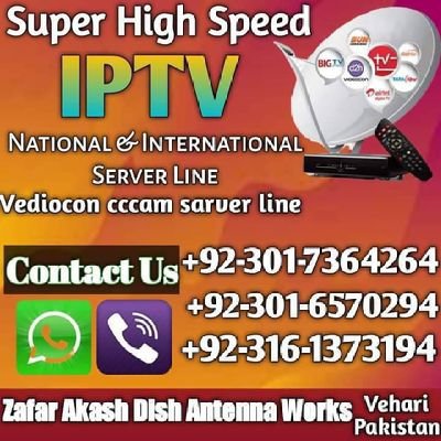 Super world 🌎 IPTV
& CCCAM
call Whatsapp
+923017364264
+923161373194