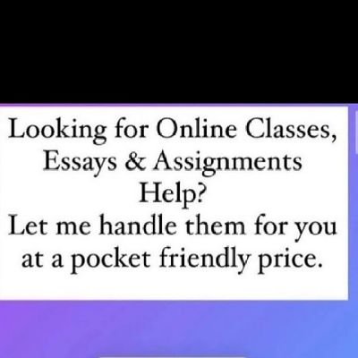 Reach me for your assignments, research papers, discussions, online classes ,responses at an affordable rate