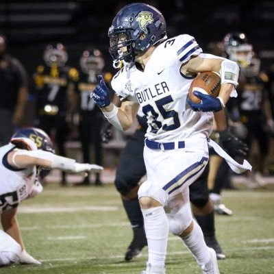 Butler Football “26| RB/MLB #35 | 6”0 170| Track/ 300h 43.3 400 53.5| 3.4GPA | Contact: 724-290-8846 / email mark.klemz@student.basdk12.org