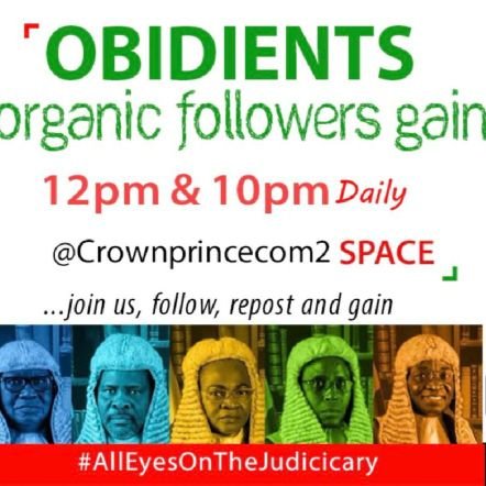 This account is created for all Obidients to grow their account.. 

https://t.co/lfrv76m9OI