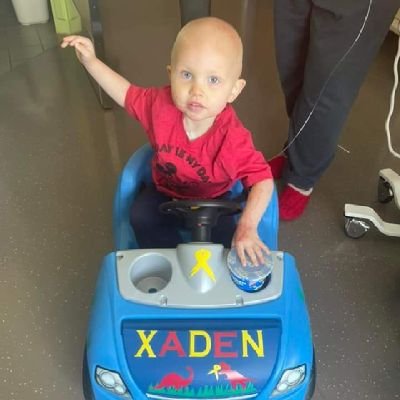 Hello I'm Xaden, I'm 2 years old and currently fighting ewings sarcoma. it's a rare aggressive cancer.