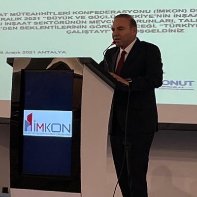 ANADOLU YAPI MÜTAHİTLER FEDERASYON GENEL BAŞKANI. IMKON BAŞKAN YARDIMCI ŞANLIURFA MÜTEAHHİTLER BİRLİĞİ BAŞKANI