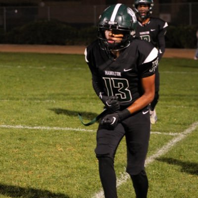 Dereon Rios HAMILTON HIGH POSITION(S): INSIDE WR (SLOT) , DB HEIGHT: 5’9 WEIGHT: 155 LBS CLASS: 2024 CONTACT:dereonrios5@gmail.com +1 (323) 574-6999