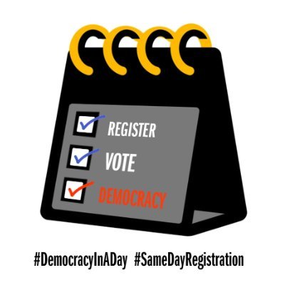 Advocating for same-day voter registration in New Jersey. 
We want #DemocracyInADay!