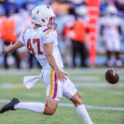 Ex WR and Qb Rutherford HS alum 2x NJ State championNJ✈️MD✈️CA 5’11 175 Lincoln University(CA) Punter🔴🟡 @1kkicking