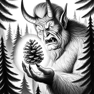 troll demon, pine cone pilled