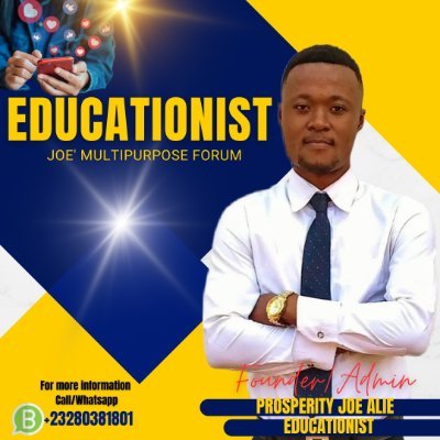 Educationist| Student| Clergy| Writer| Motivational speaker| Former Vice President of YALDI Sierra Leone Chapter| God-Fearing Man| Patriotic Sierra Leonean.