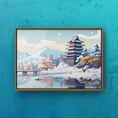 Japan castle NFT art 🎨✨ 👇Check out my latest artwork！