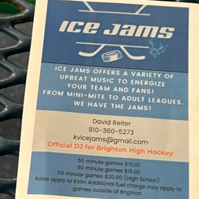 Ice Jams provides music for youth, and adult hockey!🏒games in Southeast, MI Instagram / Facebook:Ice_Jams & DM 💬 & TikTok:@icejams