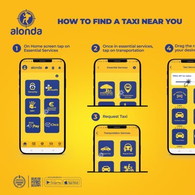 An app that instantly connects users to essential & emergency services. #Ambulance #Security #Taxi #Towtruck #Fireresponse #Garbagecollection