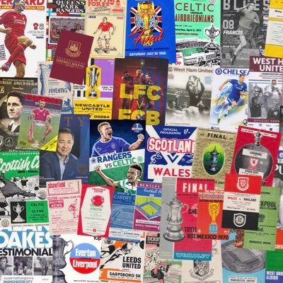 Top UK Football Programme Reviewer & Retailer.Proud volunteer with The Sporting Memories Foundation. #1millionprogs #savetheprogrammes ambassador.