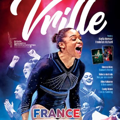 Vrille, le nouveau magazine de la gym.
Vrille, the exciting new gymnastics magazine.
contact@vrille-magazine.com
Insta : vrille.magazine
FB : vrille.magazine