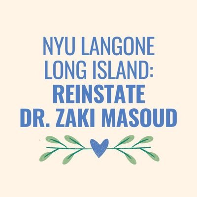 Dr. Zaki Masoud is wrongfully facing termination due to his peaceful support for Palestine. We call on NYU Langone Health to reinstate Dr. Masoud!