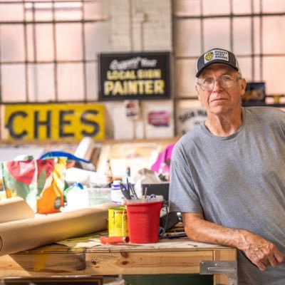 Ches Perry is an award winning sign painter and mural artist based in Chicago, IL. Painting and lettering signs since 1970.