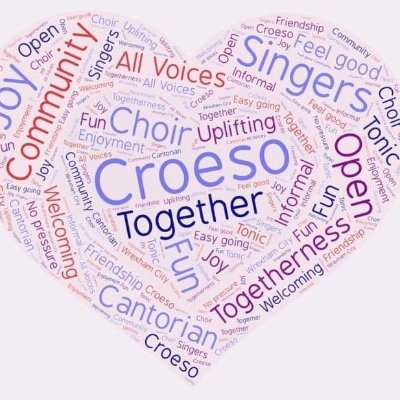 Meeting every Tuesday at Wrexham Methodist Church for a big community sing 7.30pm - 9.00pm (term time).  Everyone welcome! Led by Carol Donaldson & Ella Speirs
