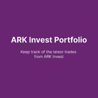 Follow ARK Invest's Daily Trades
👉🏻 https://t.co/VuxMZAUleJ