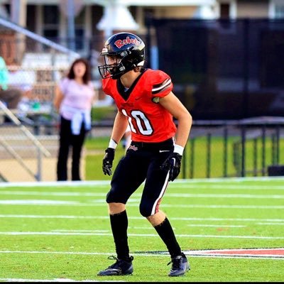 Maryville HS-2025 uncommitted 2B-OF 5’10 150 GPA 4.15 ACT 24 Bench 250 Clean 215 Squat 405 40: 4.51 MHS Football SS/FS/WR 4-6A All-Region 2nd team