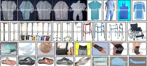 Wholesaler,Manufacturer Surgical Medical Disposable Face Mask,Surgical Gowns,Hospital Gowns,Lab Coats,Coveralls,Bouffant Caps,Shoe Covers,Walking Sticks,Tripod