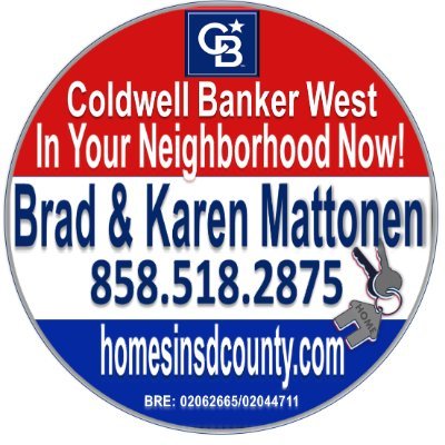 Realtors with Coldwell Banker- From the Beaches to the Rolling Hills of San Diego County.  Karen and Brad Mattonen 8585182875
Excellence which Moves You! 🏠🌴