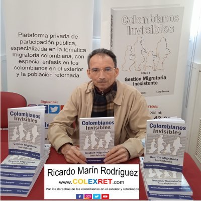 Investigador y escritor de temática migratoria colombiana. Director Plataforma @colexret. Autor libro Colombianos Invisibles - Gestión Migratoria Inexistente.