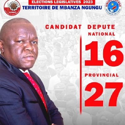 Analyste Politique,SIFA chargé de monitoring et organisation UNC/KC, président Asbl ABMN, candidat député national n°16 et provincial n°27 de Mbanza Ngungu