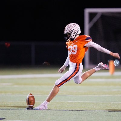 | Olathe East 25 | Kicker/Punter |Kohls 3.5⭐️| 5’11 | 147lbs| squat-245| DL-255| phone-913-242-5727| email:ctspeier08@gmail.com|