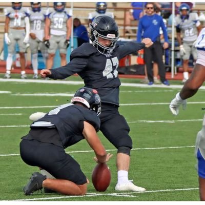#47 Kicker for NMMI Broncos and United Kicking | 5’11’| 185lbs | NCAA ID# 2108308910 3.3 GPA| #1 ranked kicker in the UK by United Kicking